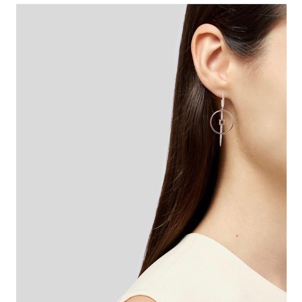 Effy 14K Rose Gold & Brown Diamond Spike Earrings - Picture 6 of 8